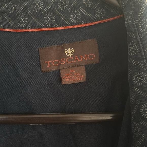 Toscano men’s silk button down shirt size xl - Picture 3 of 4